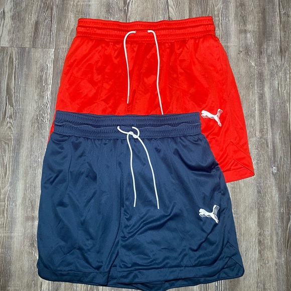 Puma Women’s Athletic Shorts in Red and Navy Bundle Size S - Picture 1 of 8
